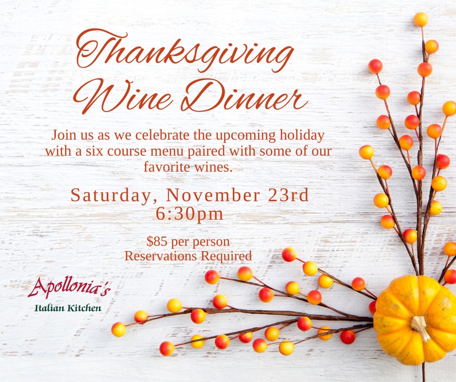 Thanksgiving Wine Dinner event photo