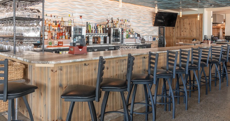 Interior, bar counter area