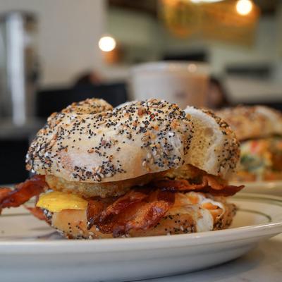 BB on Broadway breakfast sandwich.