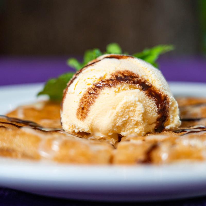 Crispy Roti with Ice Cream photo