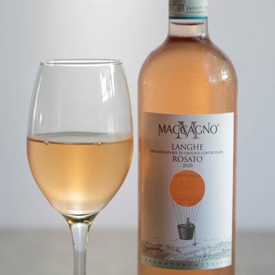 Glass and bottle of rose wine