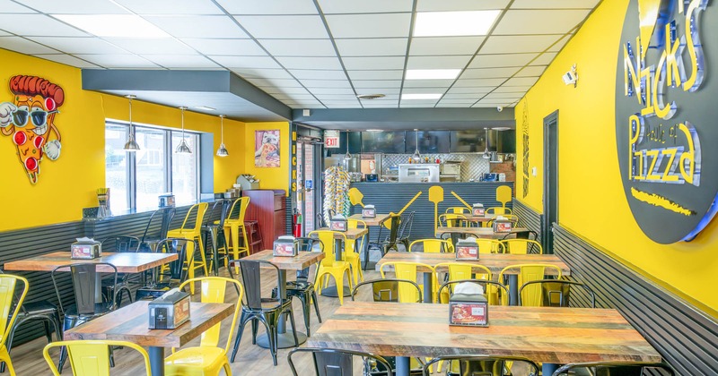Interior, wide view of dining area
