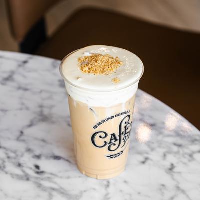 Banana Pudding Latte top view.