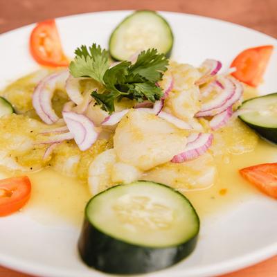 Ceviche served