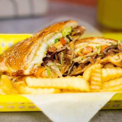 Tortas with fries.