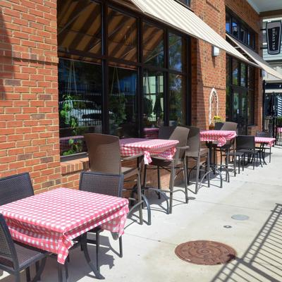 Exterior, seating area.