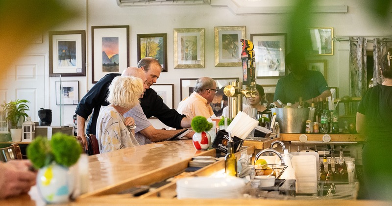 Interior, bar, people