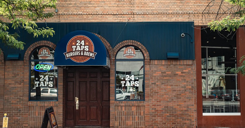 Exterior, front entrance