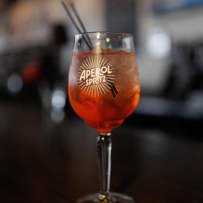 Aperol Spritz, side view