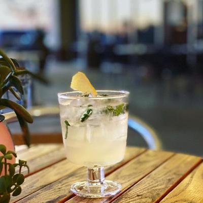 Limoncello Mojito - Mint Limoncello Dripping Springs Vodka topped off with Sparkling Wine.