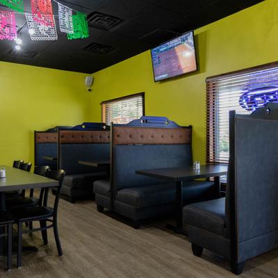 Interior, booth area.