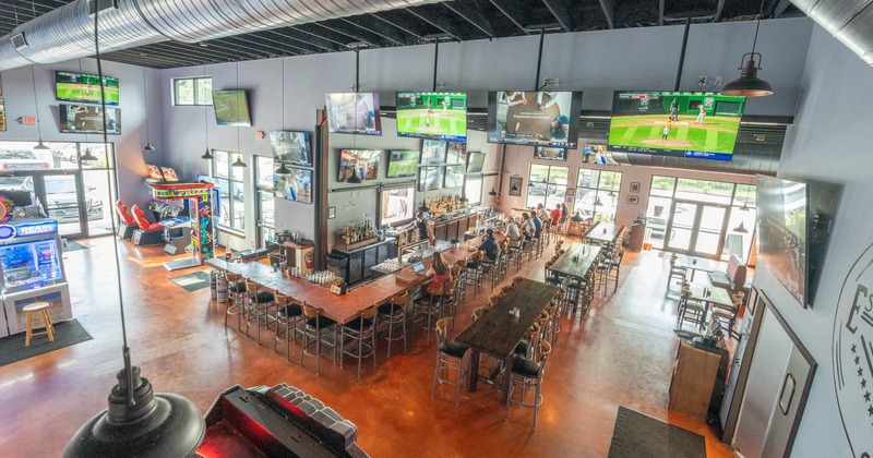 Interior, bar and seating