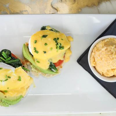 Florentine Benedict  with mashed potato