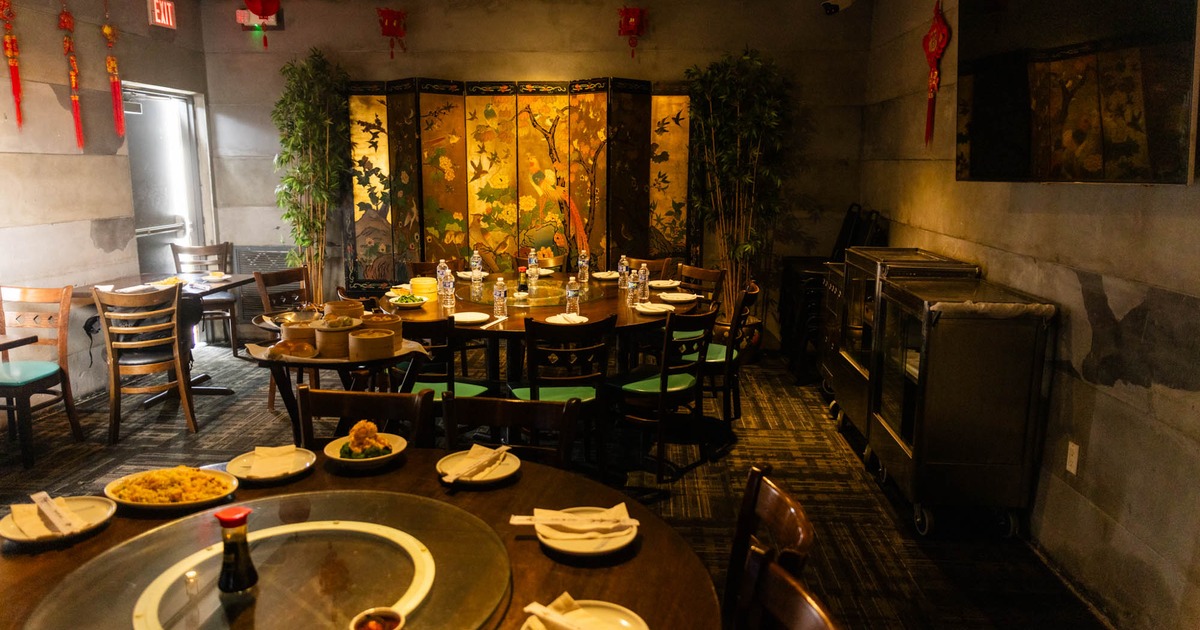 Interior, dining area, tables and chairs ready for guests