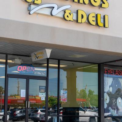 Restaurant storefront.
