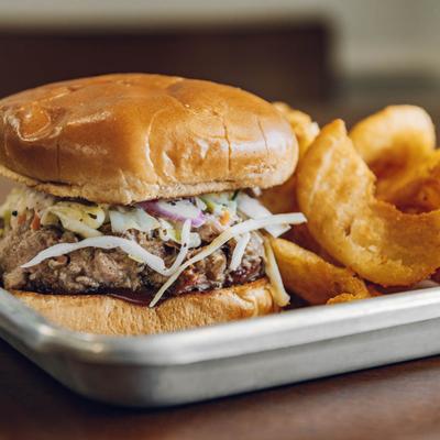 The Redneck sandwich and chips.