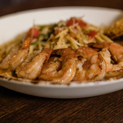 Shrimp Scampi, close-up.