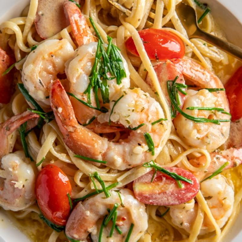 Garlic Shrimp Linguine Pasta photo