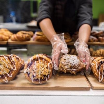 Chef making pastries.