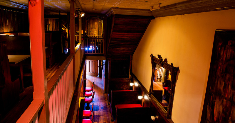 Interior ambiance with vintage style chairs and tables