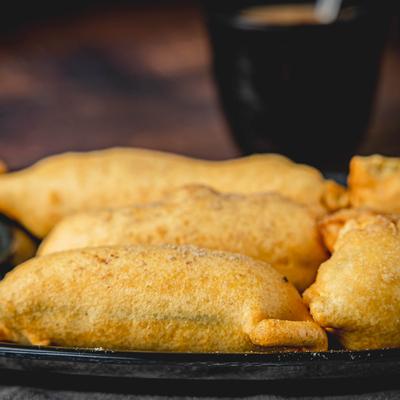 Chili pakora, an Indian vegetable fritter.