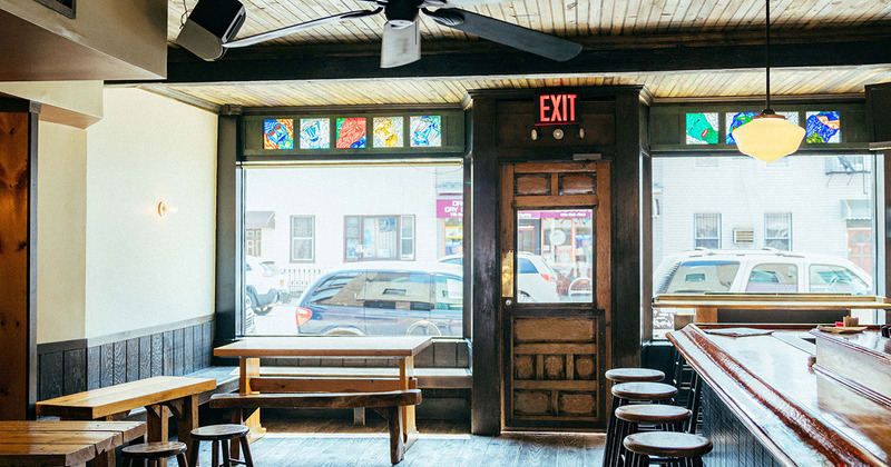 Interior, tables by the window