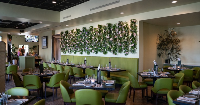 Diner area, booths