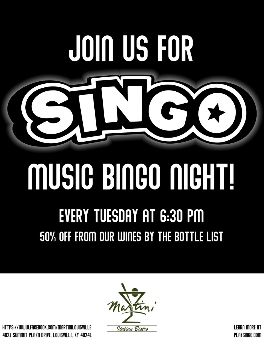 SINGO - MUSIC BINGO NIGHT! event photo