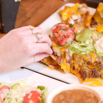 fajita nachos, Los Compadres Cantina, Tex Mex, Roanoke, Texas.
