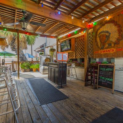 Exterior covered patio.