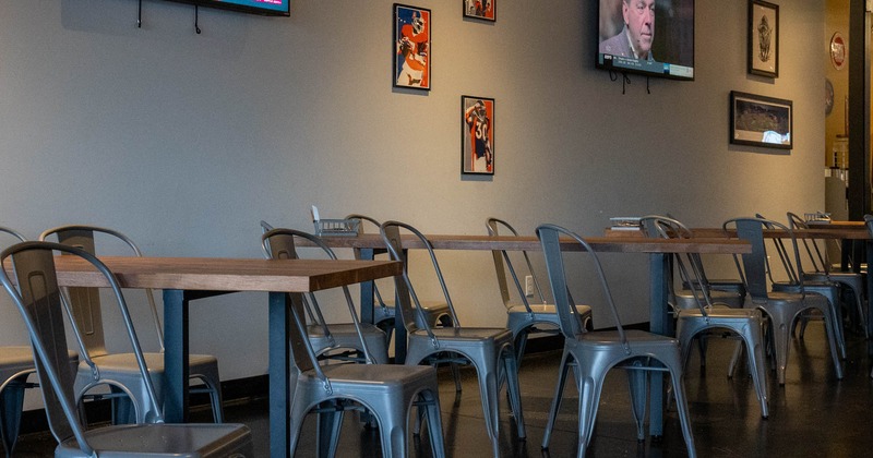 Interior, tables with chairs