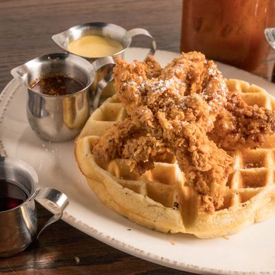 Chicken and waffles.