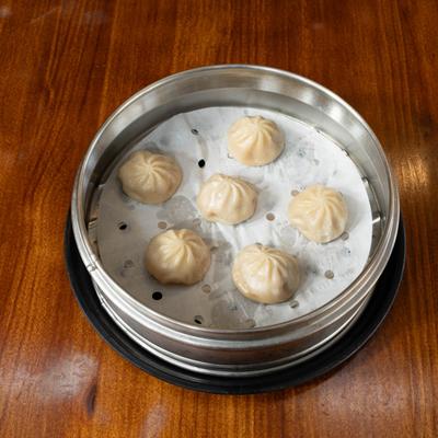 Steamed dumplings.