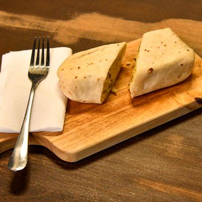 Breakfast burrito board.