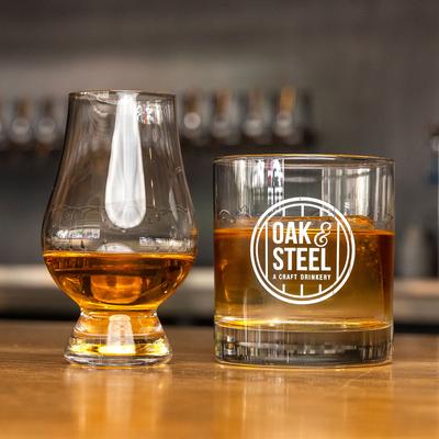 Whiskey Glencaren and whiskey on ice.