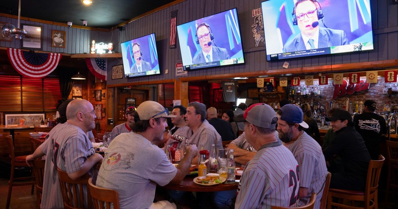 Interior, bar and seating area