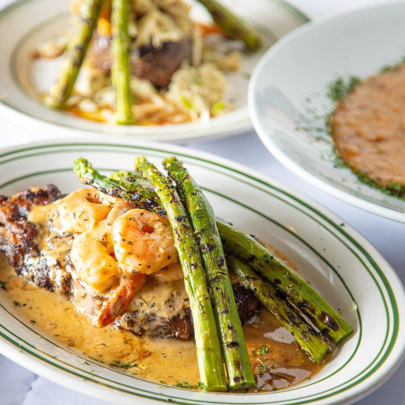 Rib Eye with BBQ Shrimp photo
