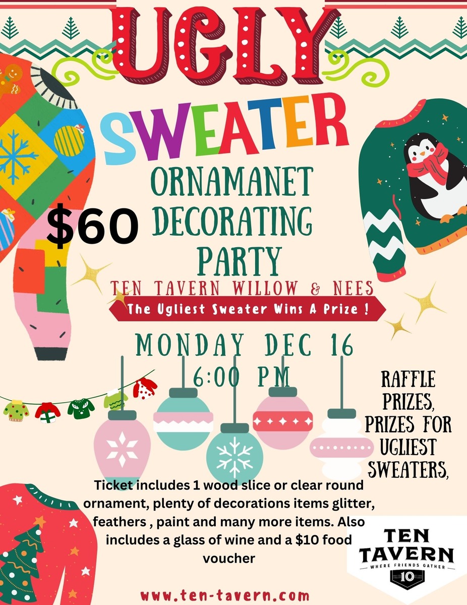 Ornament Decorating & Ugly Sweater Party event photo