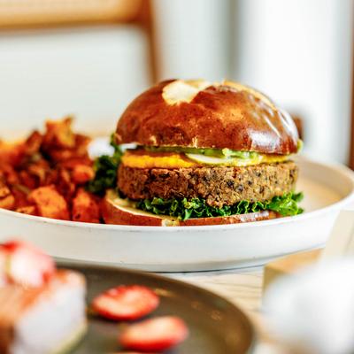 The voted best veggie burger in America, served.