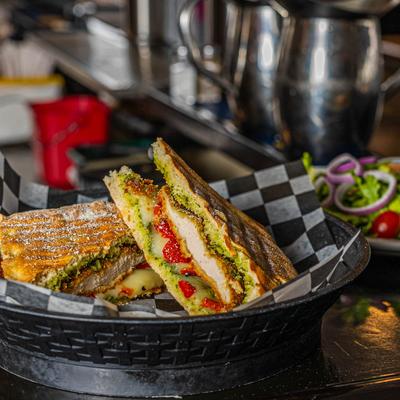 Panko chicken panini.