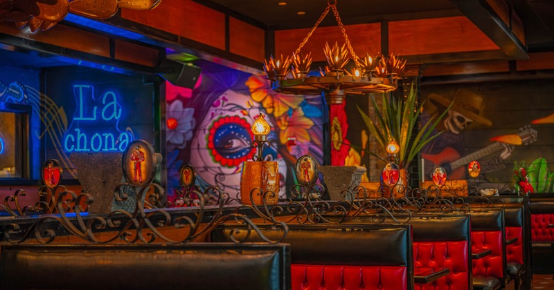 Interior, booths all lined up