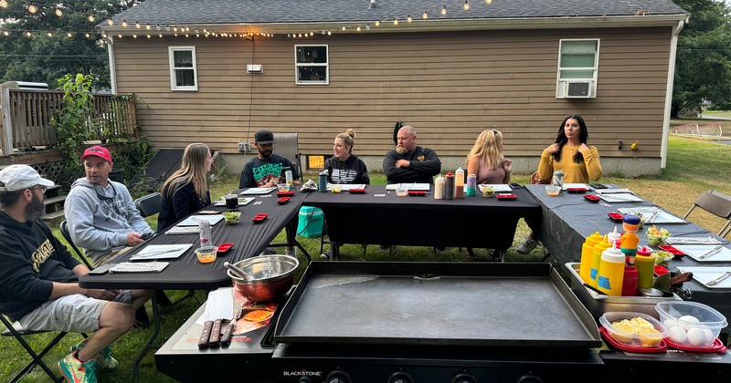 People at an outdoor gathering