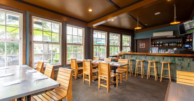 Interior, bar and seating area