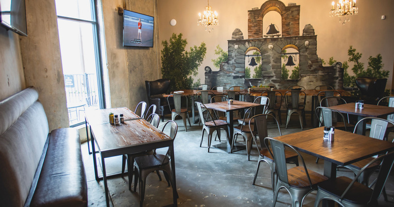 Interior, decorated sitting area