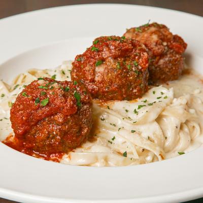 Meatball fettuccine.