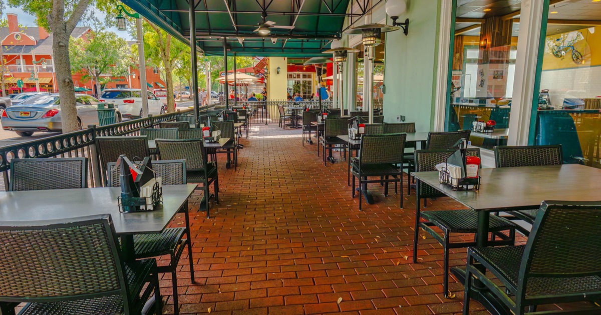 Exterior, tables and seats