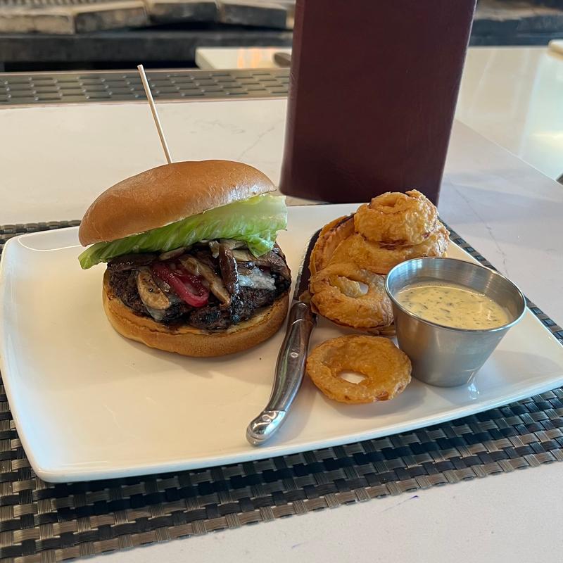 Mushroom-Swiss Brisket Burger photo