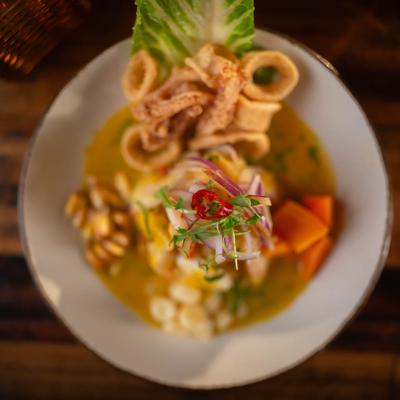 Mixed seafood ceviche.