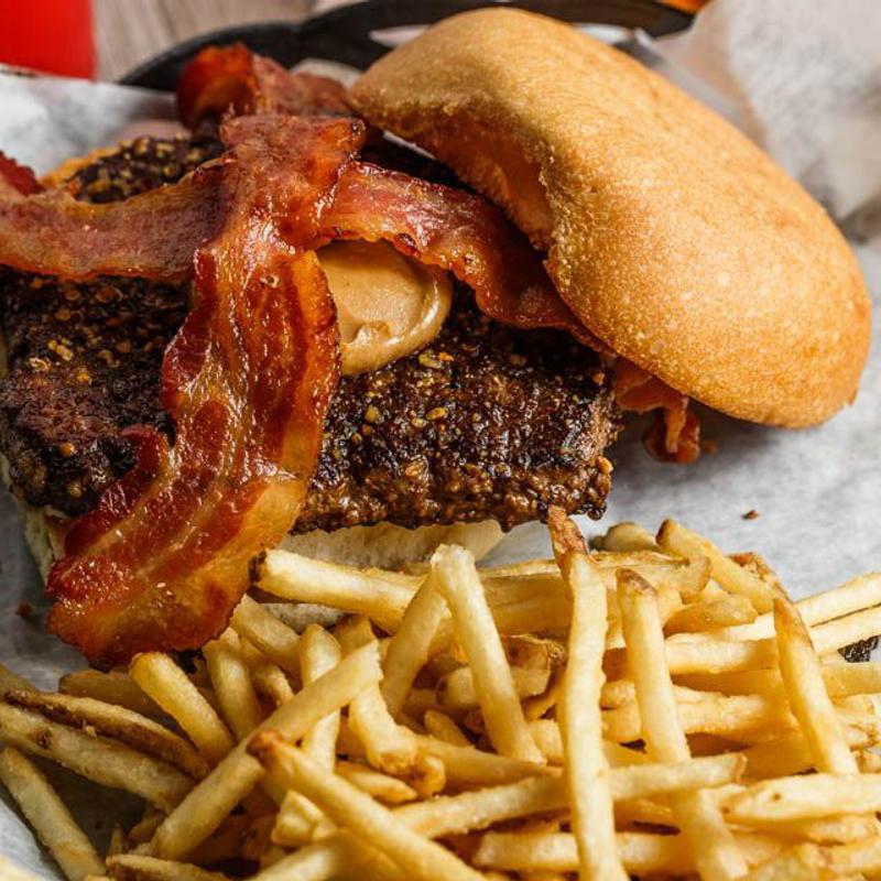 Peanut Butter Bacon Burger photo