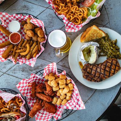 assortment of menu items.